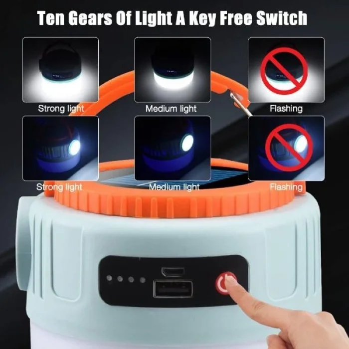 BUĞZ Solar Led Kamp Lambası