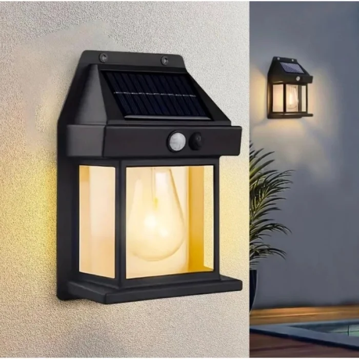 BUĞZ Solar Rustik Ampullü Duvar Lambası - Gün Işığı