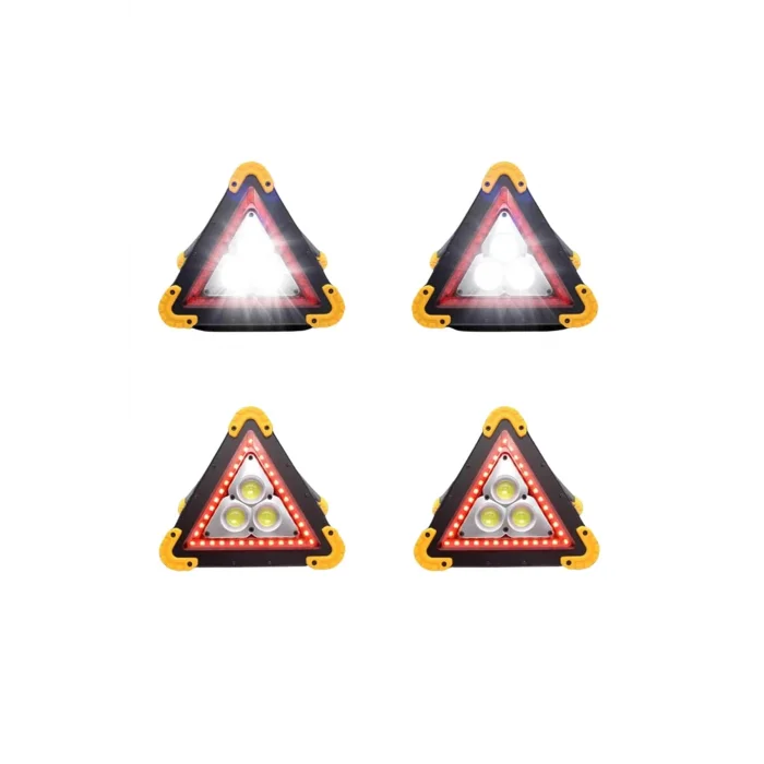 BUĞZ Solar Şarjlı Çok Fonksiyonlu Reflektör Işıklı Ikaz Lambası Acil Durum Reflektörü Acil Durum Uyarı Lambası