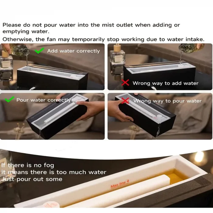 BUĞZ Şömine Görünümlü Alev Efektli Hava Nemlendirici