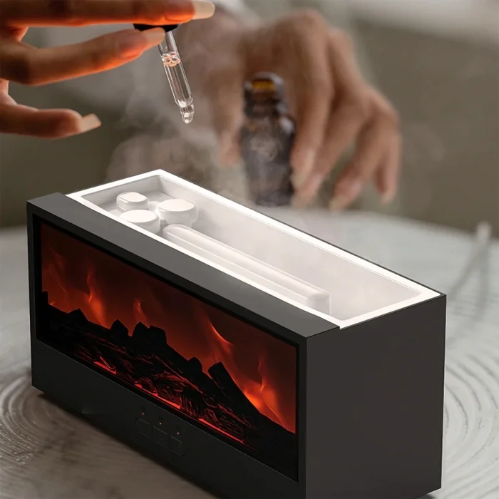 BUĞZ Şömine Görünümlü Alev Efektli Hava Nemlendirici