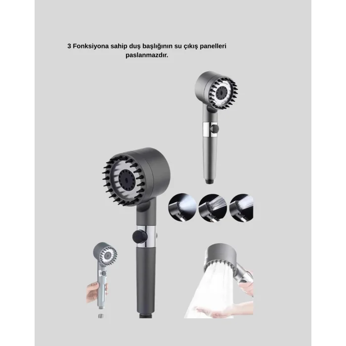 BUĞZ Spa Etkili Masaj Uçlu Duş Başlığı Ergonomik Tasarım - BUĞZ