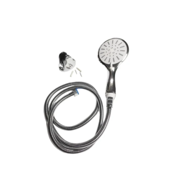 BUĞZ Spiral Hortumlu 4 Kademeli Krem El Duşu Başlığı Banyo Duş Seti