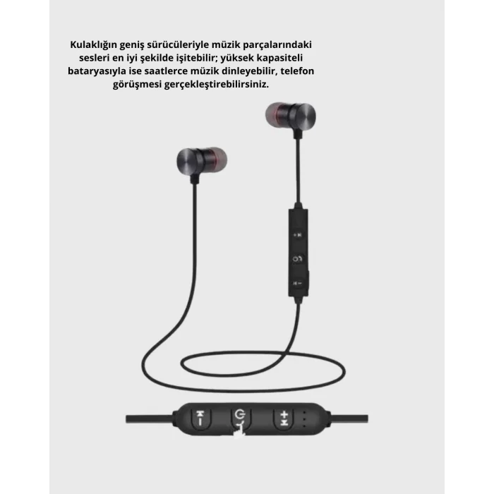 BUĞZ Spor Bileklik + Kablosuz Bluetooth Kulaklık Fitness Seti