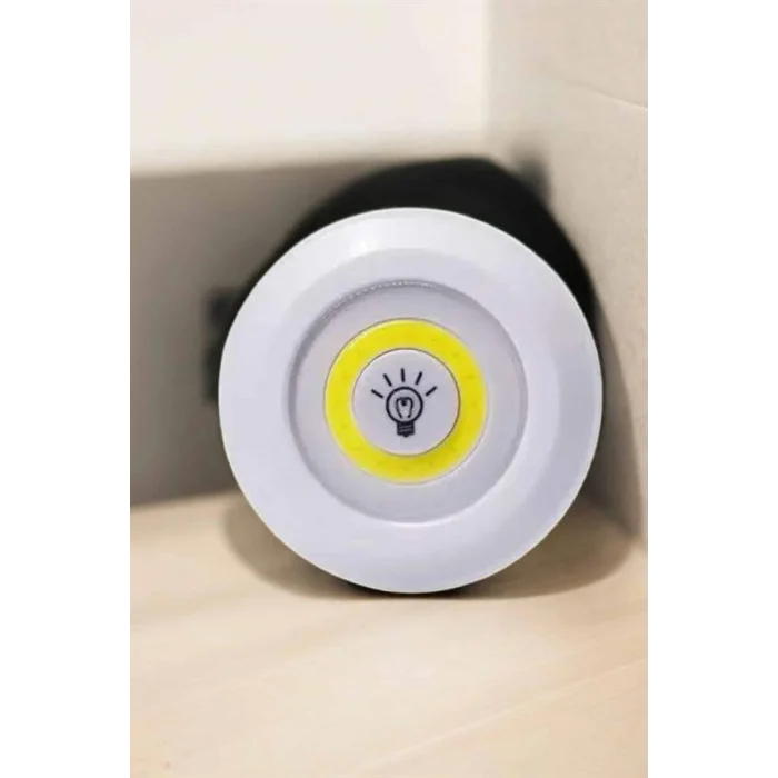BUĞZ Spot Lamba Led Işık 3lü Uzaktan Kumandalı Pilli Yapışkanlı Kablosuz Yeni Nesil