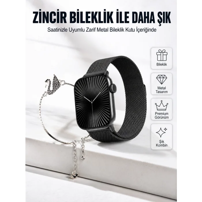BUĞZ SQ-16 Mini Series 10 Akıllı Saat | Spor Modları, Bildirim ve Müzik Kontrolü