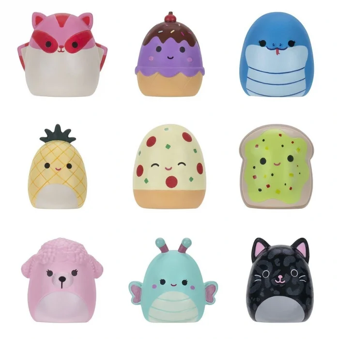 BUĞZ SQ AL0075 Squish-a-longs 3 Figür + Yüzük Çantalı Sürpriz Paket 24lü Display