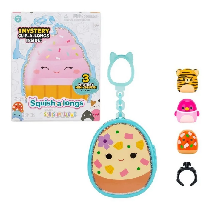 BUĞZ Squish-a-longs 3 Figür + Yüzük Çantalı Sürpriz Paket Seri 3