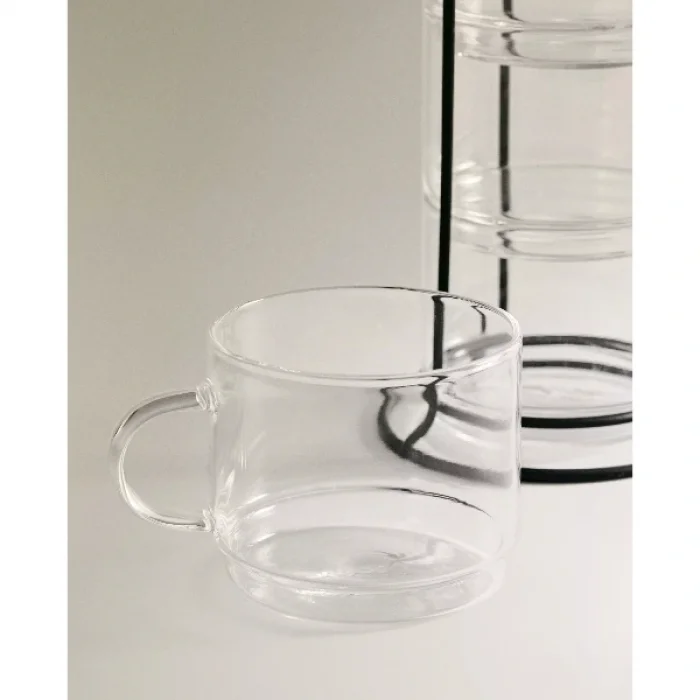 BUĞZ Standlı Borosilikat 4lü Fincan Seti