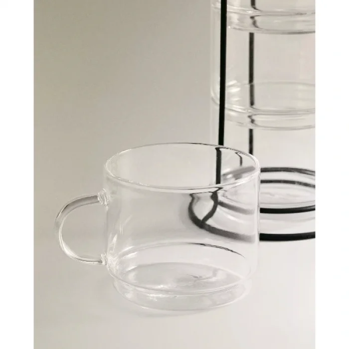 BUĞZ Standlı Borosilikat 4lü Fincan Seti