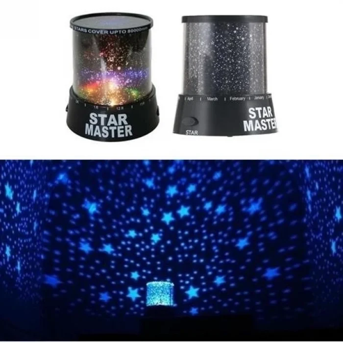 BUĞZ Star Master Pilli Gökyüzü Projeksiyonlu Led Renkli Yıldızlı Tavan Işık Yansıtma Gece Lambası