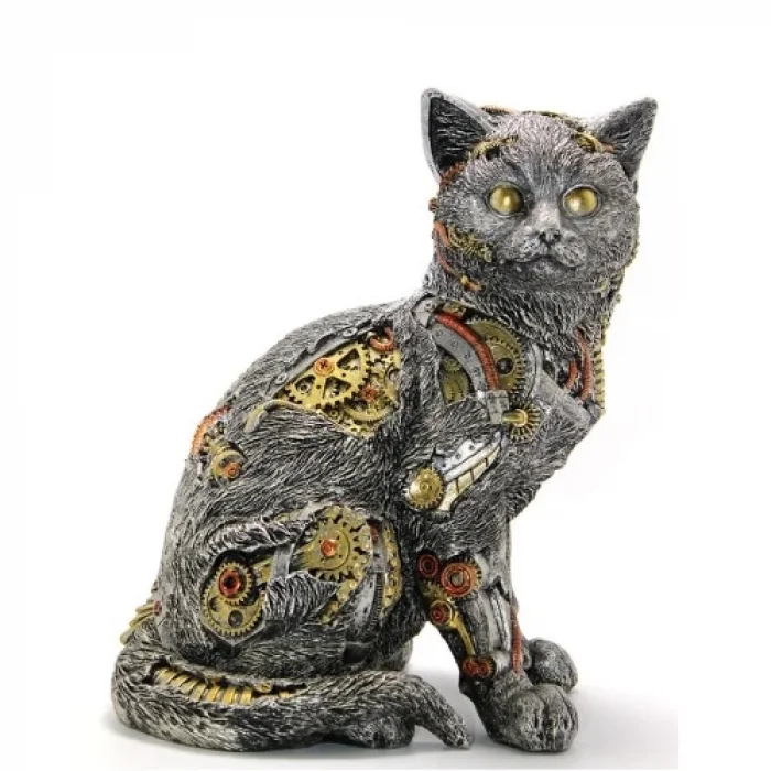  Steampunk Polyester Kedi Figürü Model 2