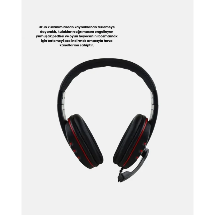 BUĞZ Stereo Ses Destekli Mikrofonlu Gaming Kulaklık – Yumuşak Pedli