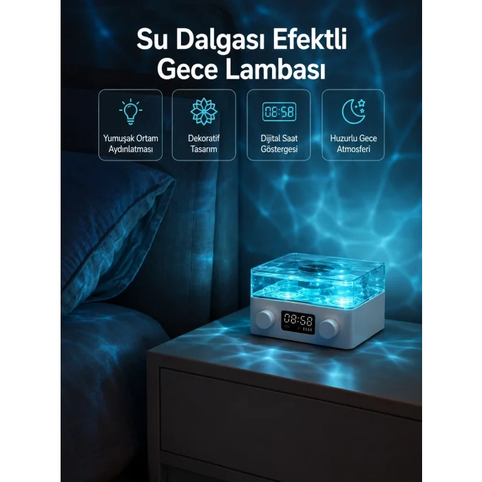 BUĞZ Stereo Sesli Gece Lambalı Bluetooth Hoparlör – Şık Vintage Tasarım