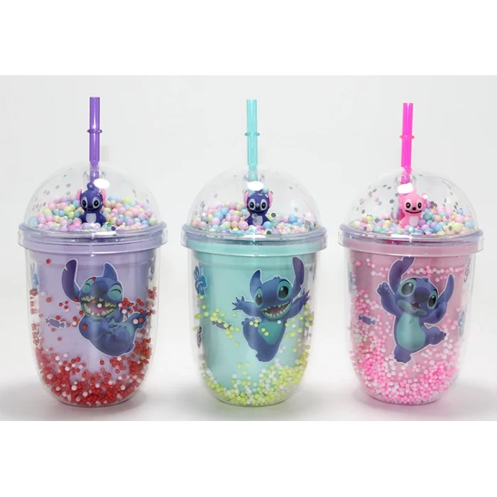 BUĞZ Stitch Figürlü Pipetli Kapaklı Kupa Bardak