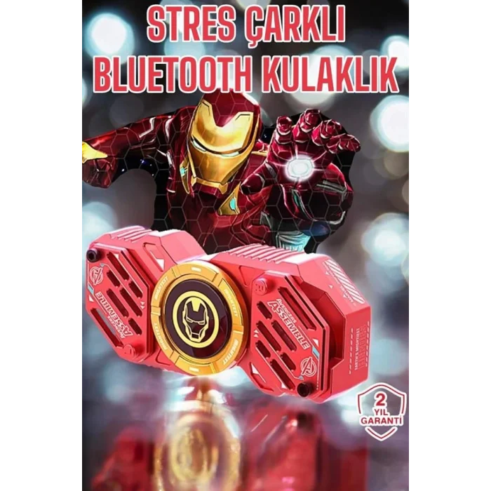 BUĞZ Stres Çarklı Bluetooth Kulaklık Kablosuz Kırmızı Yüksek Ses Kaliteli