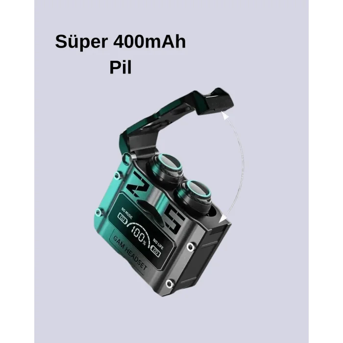 BUĞZ Su Geçirmez Bluetooth Kulak İçi Kablosuz Kulaklık 400mAh Pil - BUĞZ