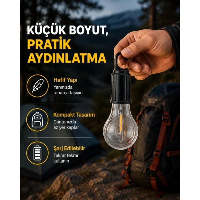 BUĞZ Su Geçirmez Dış Mekan LED Çadır Işığı