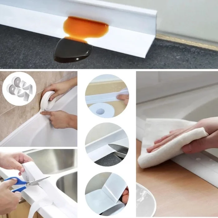BUĞZ Su Sızdırmaz Banyo Mutfak Lavabo Küvet İzolasyon Şerit Bant,lavabo Kenar Bandı 3.2 Mt X 38 Mm