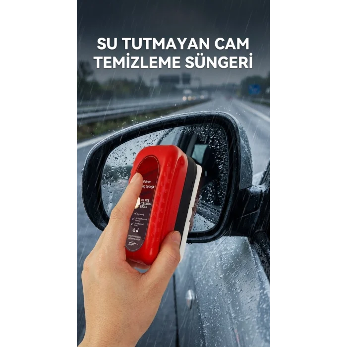 BUĞZ Su Tutmayan Araç Cam Temizlik Süngeri Pratik Kullanım