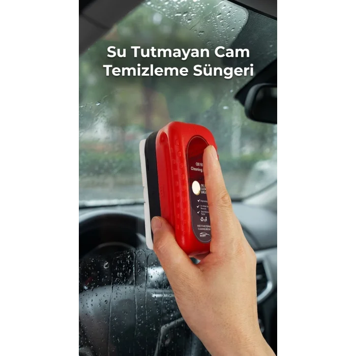 BUĞZ Su Tutmayan Araç Camı Temizleme Süngeri - İz Bırakmaz Temizlik