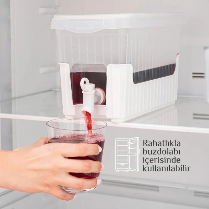 BUĞZ Su ve Meşrubat Sebili - Buzdolabı Uyumlu - Musluklu - Kapaklı