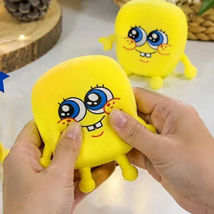 BUĞZ Sünger Bob Tasarımlı Squishy - 12li Paket - Yumuşak Oyuncak - Farklı Model