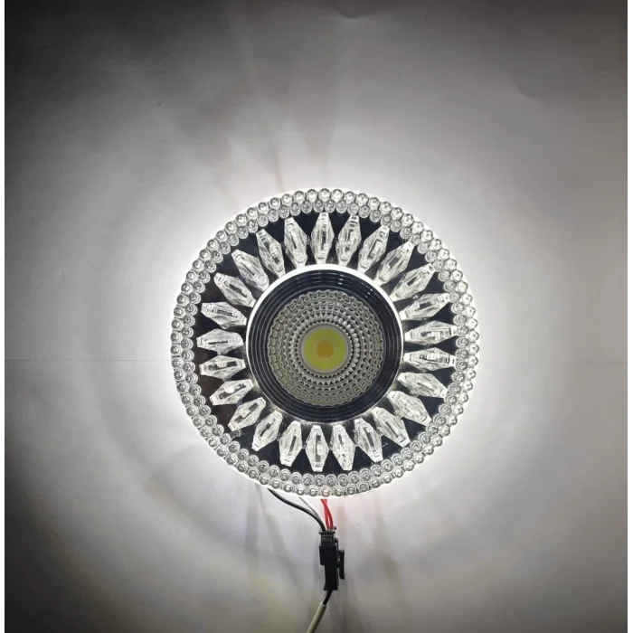  SUNLED 8236 Cam Spot Kasası 5W Beyaz Işık Led Çerçeveli Günışığı - Priz ve Anahtar İçin Uyumlu Çerçeve