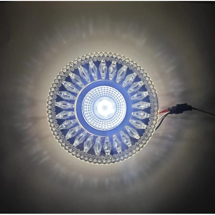  SUNLED 8236 Cam Spot Kasası 5W Beyaz Işık Led Çerçeveli Günışığı - Priz ve Anahtar İçin Uyumlu Çerçeve