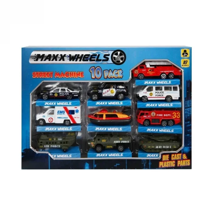 BUĞZ Sunman Street Machine 10lu Metal Oto Seti