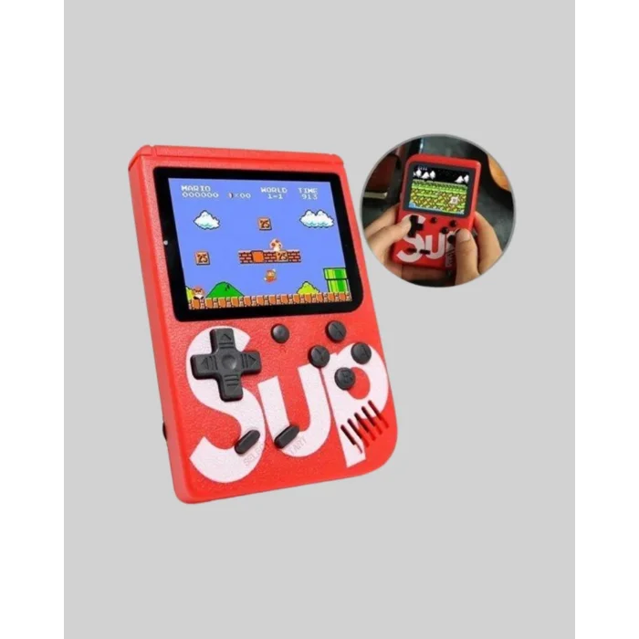 BUĞZ SUP Retro El Konsolu – 500 Oyun, 2 Oyunculu, 3 İnç Ekran, Taşınabilir Şarjlı Atari