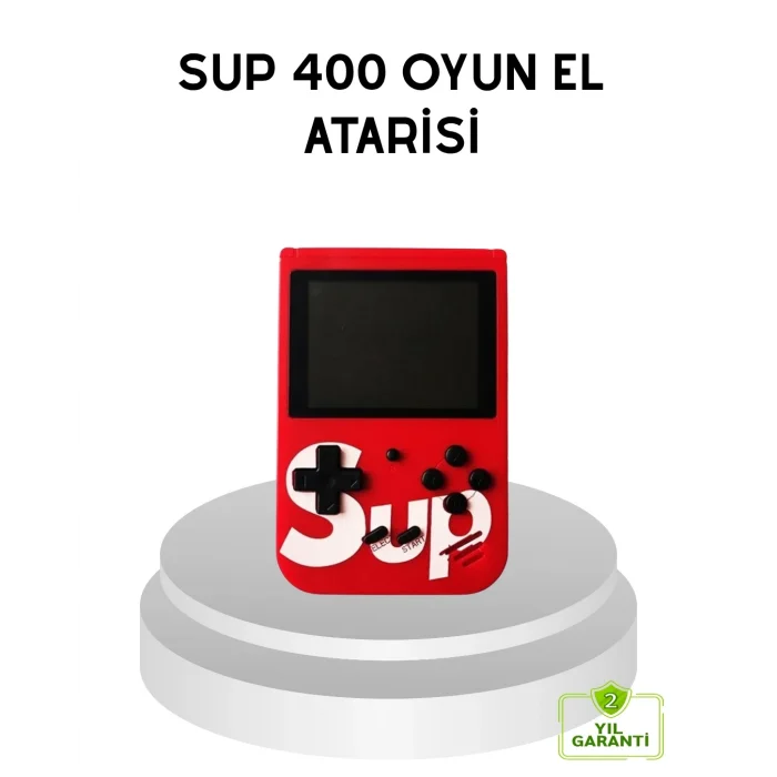BUĞZ SUP Retro El Konsolu – 500 Oyun, TV Bağlantılı, 3 İnç Ekranlı Şarjlı Mini Atari