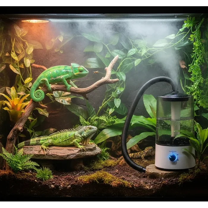 BUĞZ Sürüngen Teraryumu Nemlendirici Sis Makinesi - Ultrasonik Otomatik Buhar Üretici | Bukalemun, İguana, Gecko İçin ( BUĞZ )