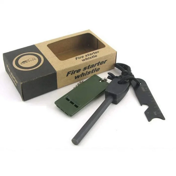 BUĞZ Survive Magnezyum Çubuğu Ateş Başlatıcı Çakmak Taşı