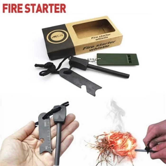 BUĞZ Survive Magnezyum Çubuğu Ateş Başlatıcı Çakmak Taşı