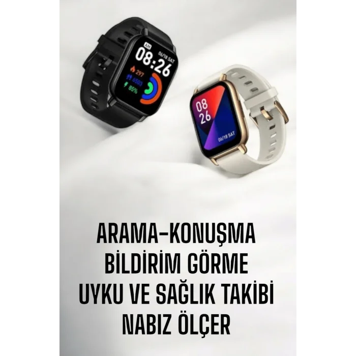 BUĞZ Suya Dayanıklı Bluetooth Akıllı Saat GPS, Adımsayar, Nabız & Sağlık Takibi - BUĞZ