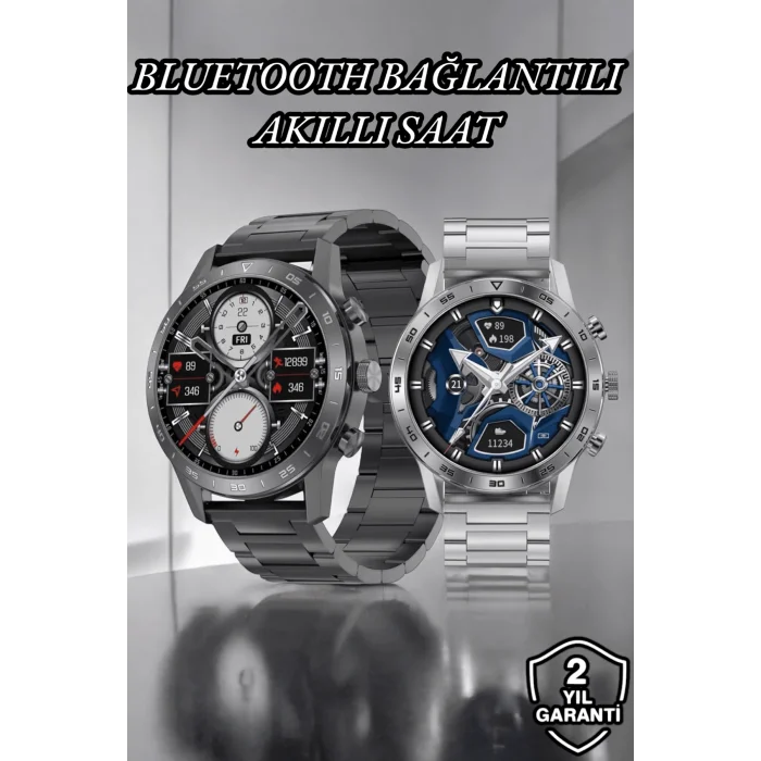  Suya Dayanıklı Dokunmatik Akıllı Saat Bluetooth 5.0, Sesli Asistan ve Sağlık Takibi