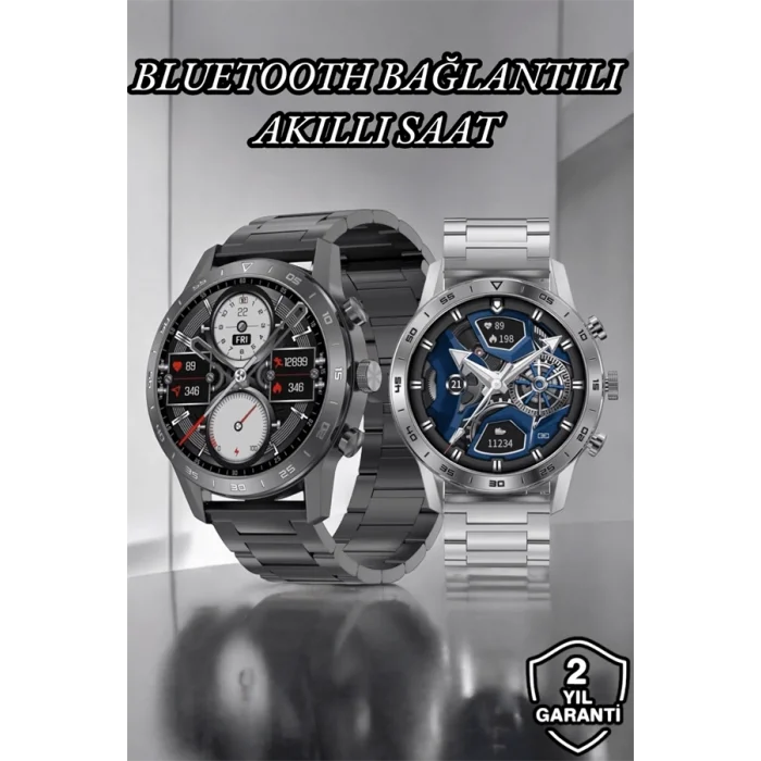  Suya Dayanıklı Dokunmatik Akıllı Saat Bluetooth 5.0, Sesli Asistan ve Sağlık Takibi