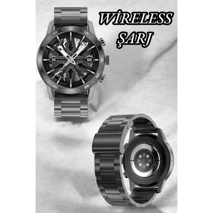 BUĞZ Suya Dayanıklı Dokunmatik Akıllı Saat Bluetooth 5.0, Sesli Asistan ve Sağlık Takibi - BUĞZ