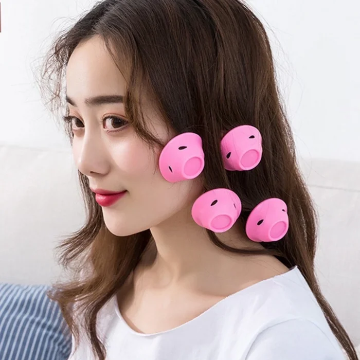  Suya Dayanıklı Yıkanabilir Silikon Maşa Saç Şekillendirici Bigudi