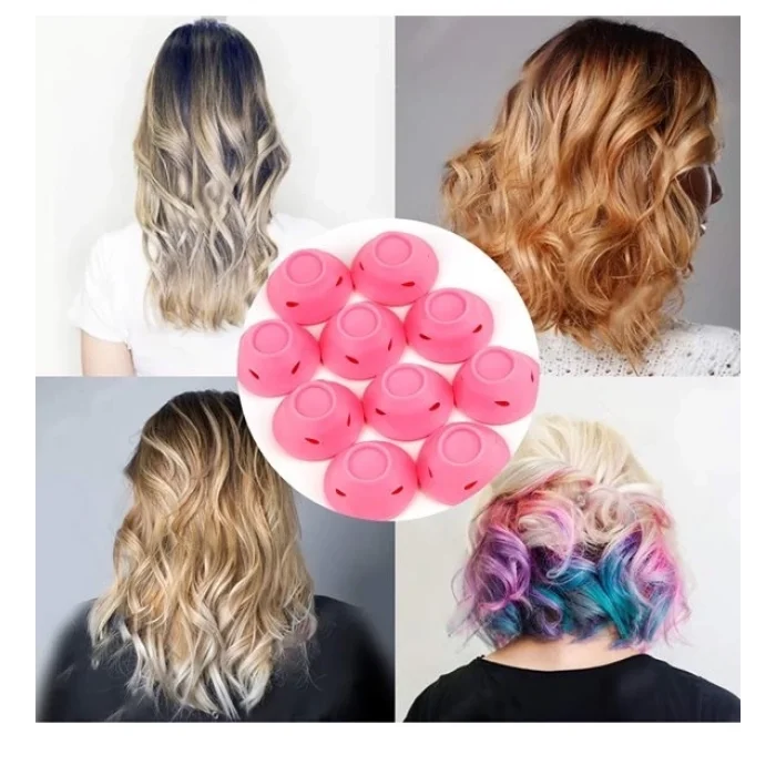  Suya Dayanıklı Yıkanabilir Silikon Maşa Saç Şekillendirici Bigudi