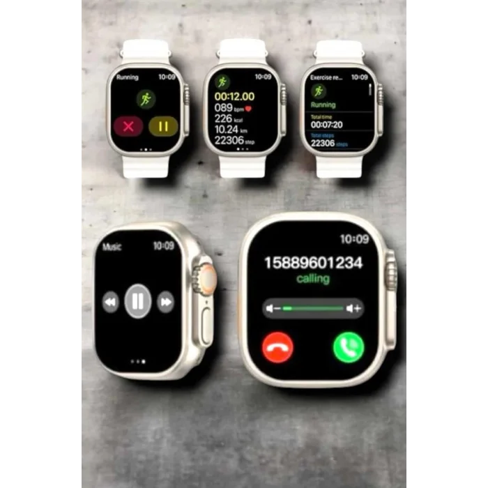 BUĞZ Suya ve Toza Dayanıklı 45 MM Akıllı Saat Bildirim ve Cevapsız Çağrı Görüntüleme - BUĞZ