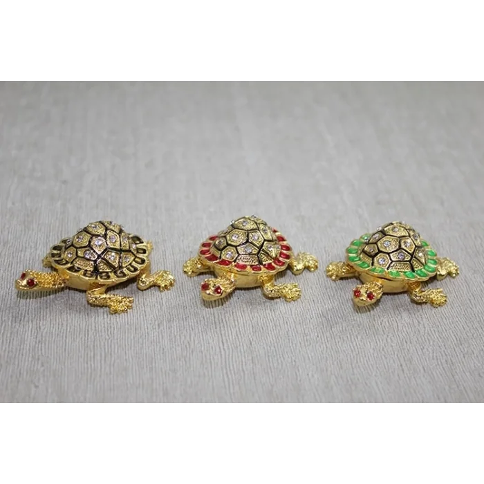 BUĞZ Swaroski Minik Kaplumbağa Figürü Alk3867