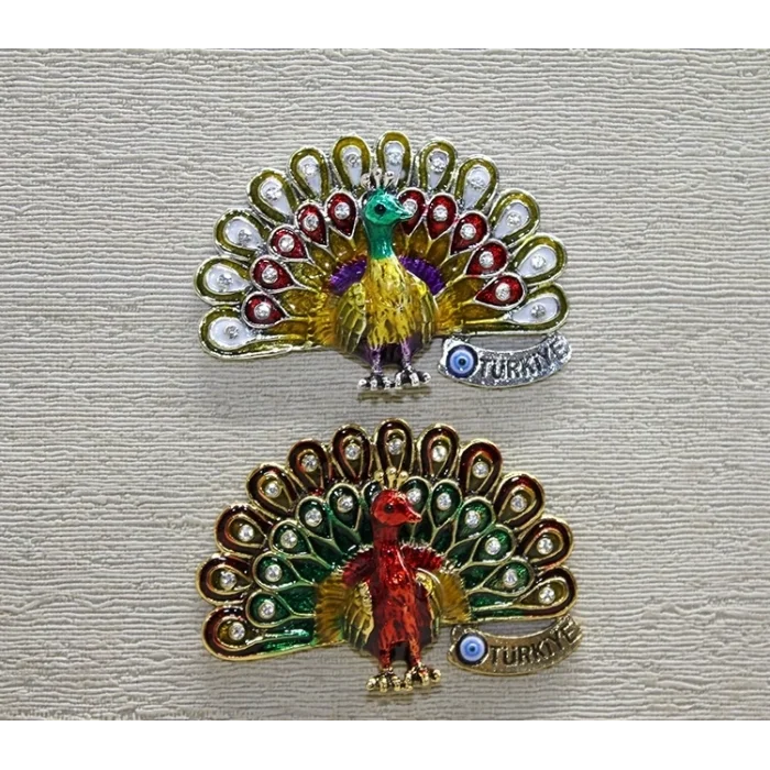 BUĞZ Swaroski Tavuskuşu Magnet Alk3852