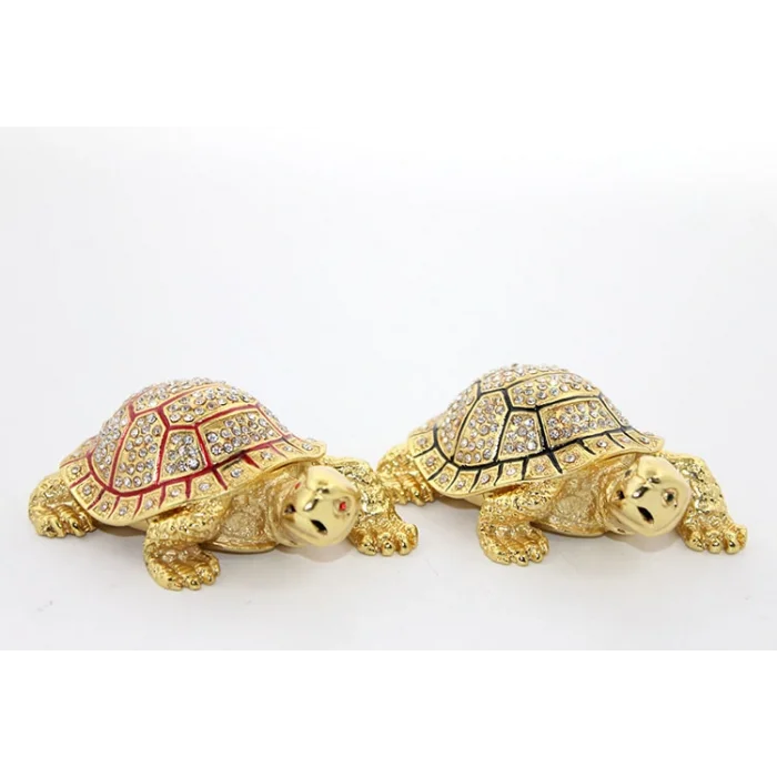 BUĞZ Swarovski Taşlı Kaplumbağa Figürü Model 1