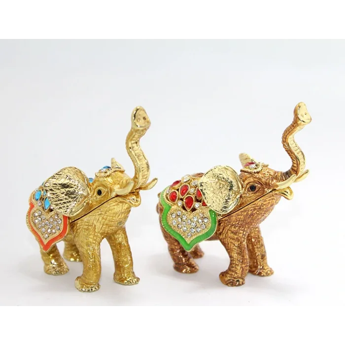 BUĞZ Swarovski Taşlı Tekli Fil Figürü Model 2