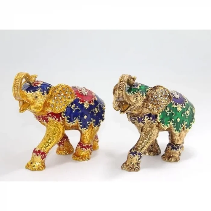  Swarovski Taşlı Tekli Fil Figürü Model 3