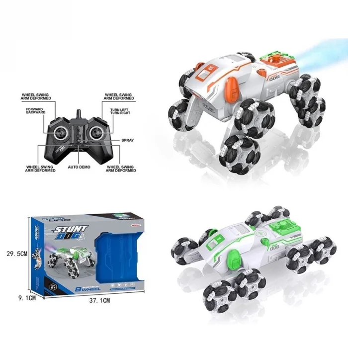  SYR-666-820 Kumandalı Buharlı 8 Teker Stunt Köpek Araba -Vardem Oyuncak