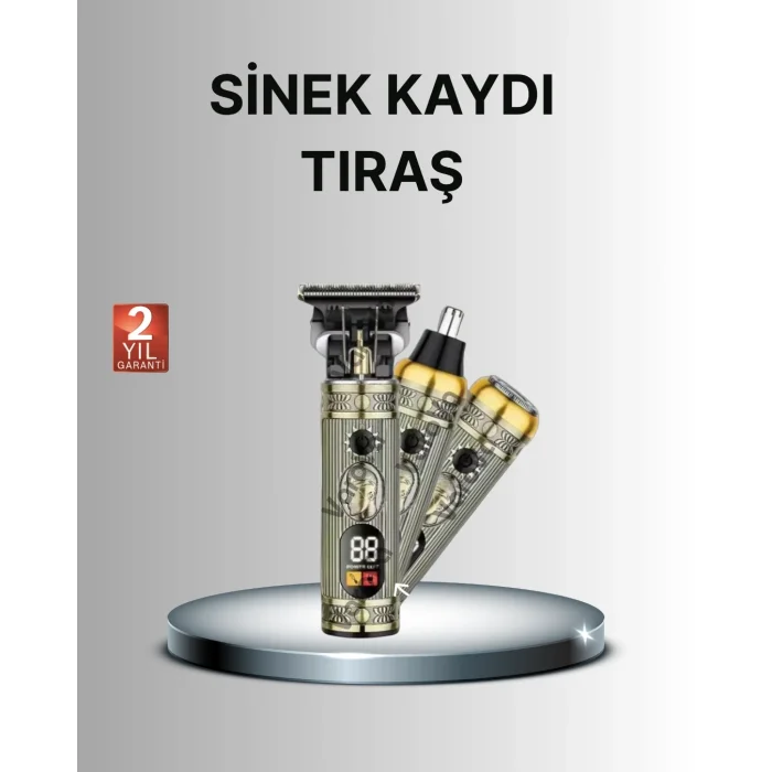 BUĞZ T Bıçaklı Şarjlı Saç Kesme ve Sakal Düzeltici – Burun Trimmerlı 2’si 1 Arada Set