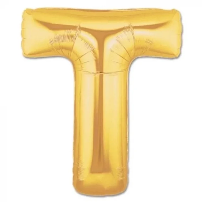 BUĞZ T Harf Folyo Balon Altın Renk  40 İnç